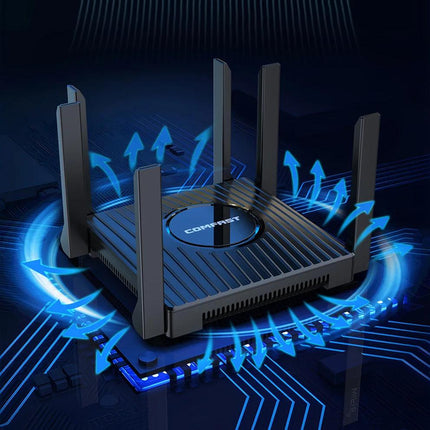 WiFi 6 AX3000 Mesh Router 3000Mbps Dual Band Gigabit Wireless Router with 6 Antennas