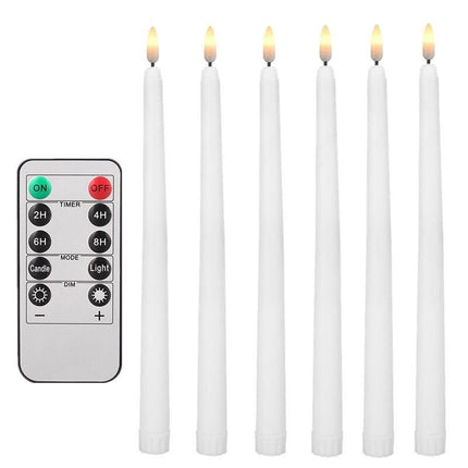 Realistic Flickering Flameless Taper Candles with Timer & Remote Control - Wnkrs