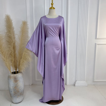 Robe ample en tissu pailleté de couleur unie pour femme