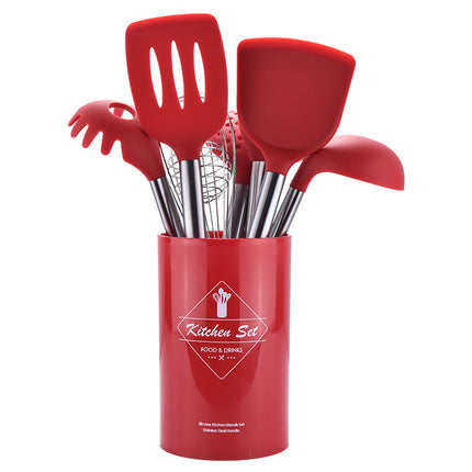 Silicone Kitchenware Set With Stainless Steel Tube Handle - Wnkrs