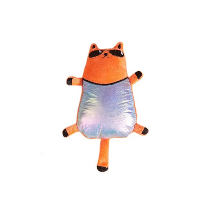 Muñeco de peluche con forma de gato y gafas de sol con sonido BB