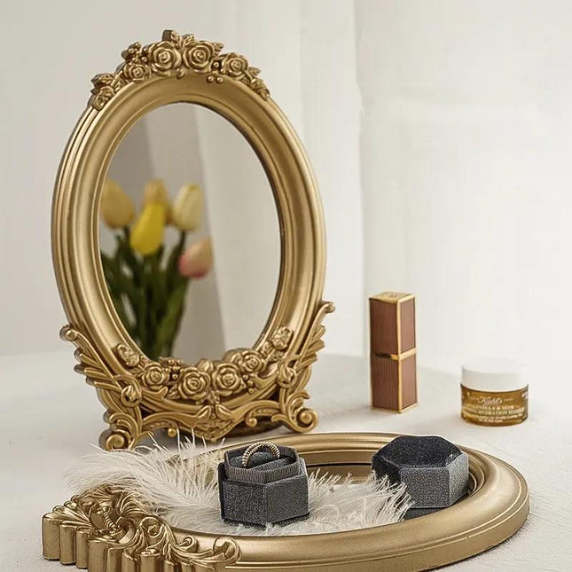 Miroir de table avec cadre sculpté de style palais français rustique