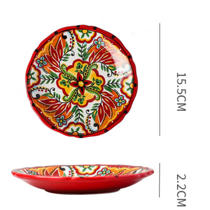 Underglaze Ceramic Tableware Bohemian Household Dishes - Wnkrs