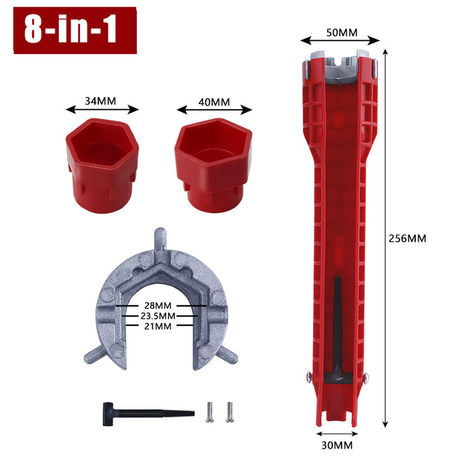 8-in-1 Multifunctional Plumbing Wrench Set