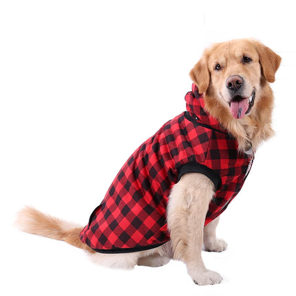 Manteau d'hiver pour grand chien avec capuche amovible