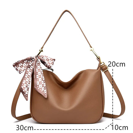 Sac à bandoulière en cuir souple de luxe pour femme