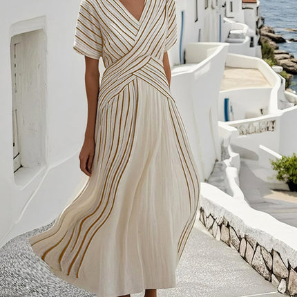 Women's Large Loose Striped Print Dress