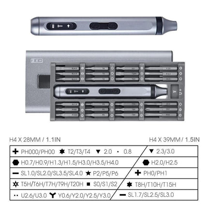 High-Efficiency Cordless Screwdriver Kit with LED Light and Type-C Fast Charging - Wnkrs