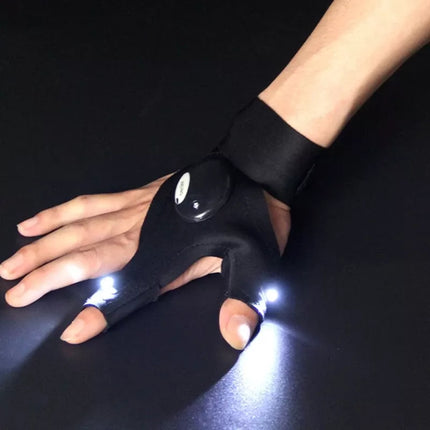 LED Light Fingerless Outdoor Gloves - Wnkrs