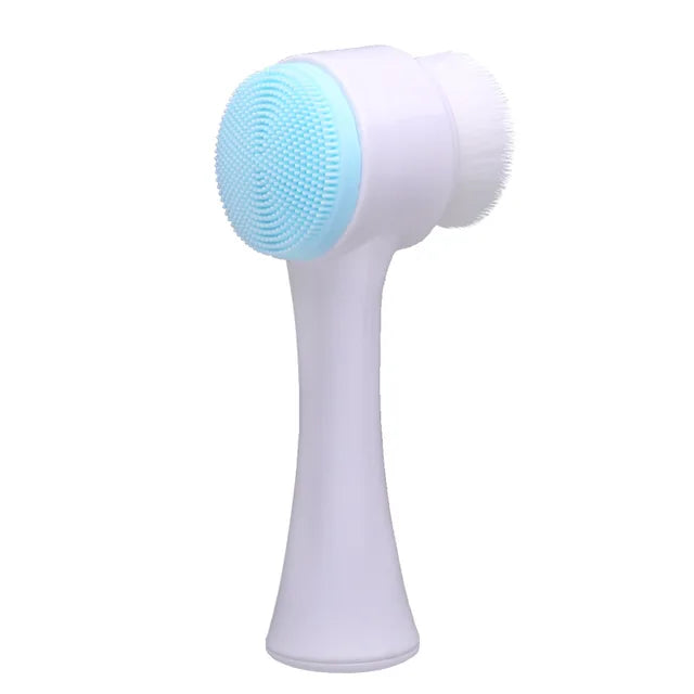 Brosse nettoyante pour le visage en silicone souple – Massage double face et nettoyage en profondeur