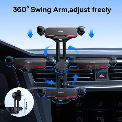 Soporte de teléfono para automóvil con sujeción automática por gravedad