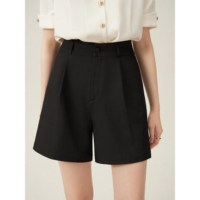 High-Waist A-Line Commuter Shorts for Women