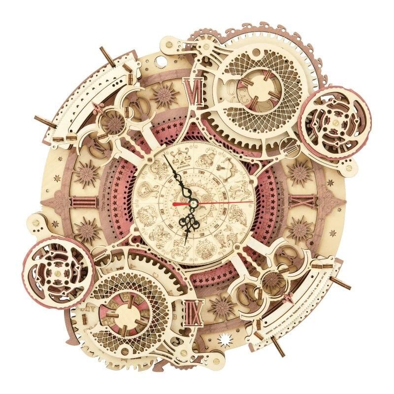 3D Zodiac Wall Clock Wooden Puzzle