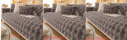 Winter Thickened Rabbit Plush Modern Sofa Cushion - Wnkrs