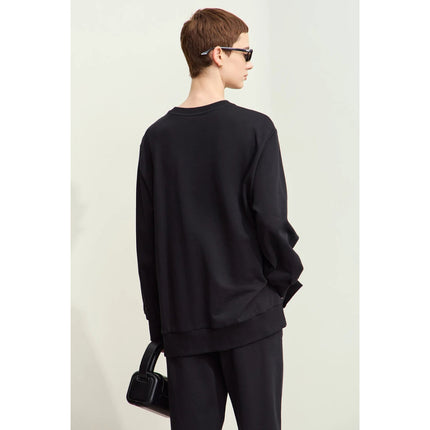 Minimalist Sporty O-Neck Casual Sweatshirt