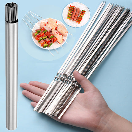 Ensemble de brochettes pour barbecue en acier inoxydable