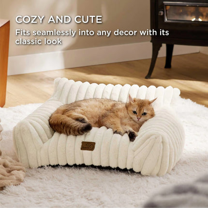 Lit en peluche chaud pour chat et chien pour un confort hivernal