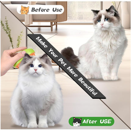 Peigne de toilettage électrique à vaporisateur pour chats et chiens avec brosse en silicone souple