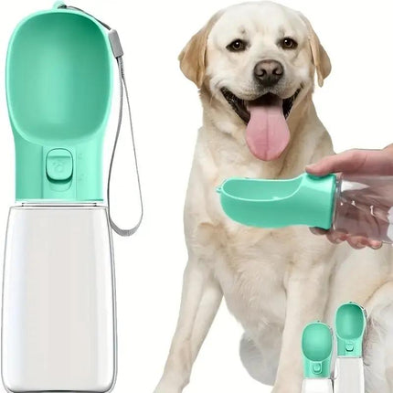 Bouteille d'eau portable pour chien avec bol de voyage