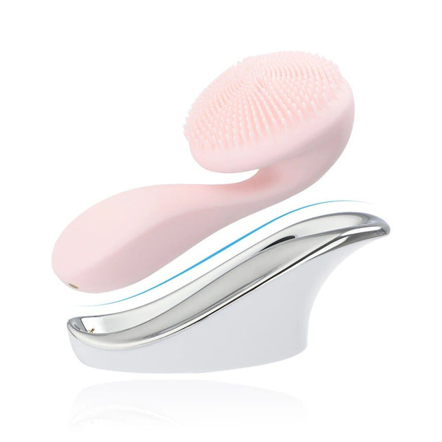 Electric Silicone Facial Cleansing & Massage Brush with Magnetic Charging - Wnkrs