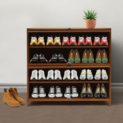 4-Tier Bamboo Shoe Rack Bench - Wnkrs