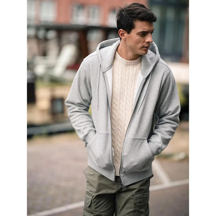 Sudadera con capucha y forro polar de gran tamaño con cremallera completa para hombre