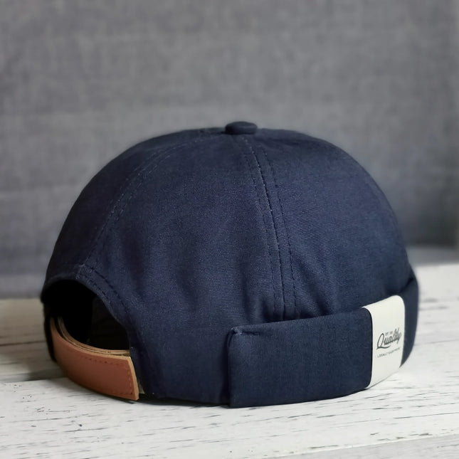 Bonnet en jean ajustable avec tête de mort