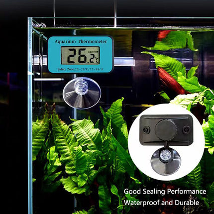 Thermomètre submersible numérique LCD étanche pour aquarium