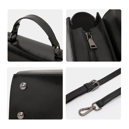 Sac à bandoulière élégant en cuir pour femme - Petit sac à main en cuir de vache