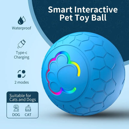 Boule roulante automatique intelligente et interactive rechargeable