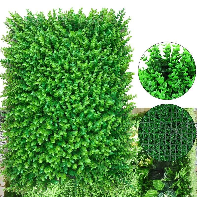 12pcs Artificial Mat Panel Wall Hedge Decor