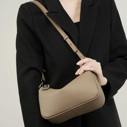 Sac à bandoulière vintage en cuir véritable pour femme