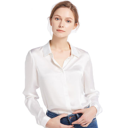 Women's Basic Silk Blouse - Wnkrs