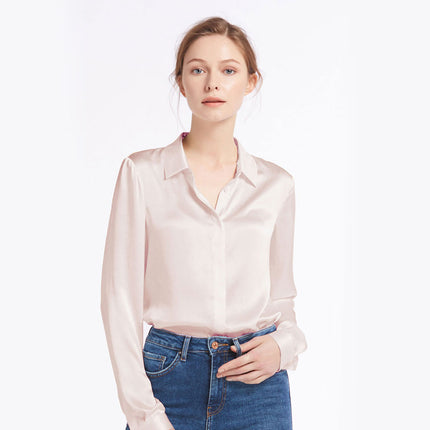 Women's Basic Silk Blouse - Wnkrs