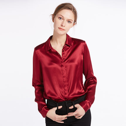 Women's Basic Silk Blouse - Wnkrs