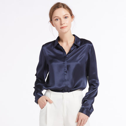 Women's Basic Silk Blouse - Wnkrs