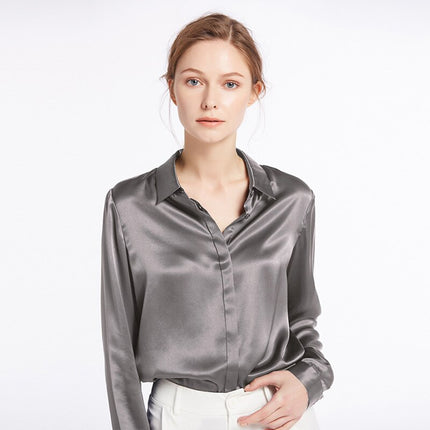 Women's Basic Silk Blouse - Wnkrs