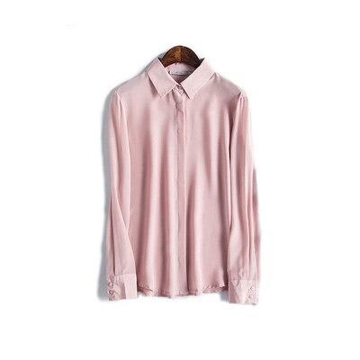 Women's Solid Color Silk Blouse - Wnkrs