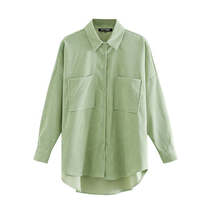 Women's Oversized Shirt with Pockets - Wnkrs