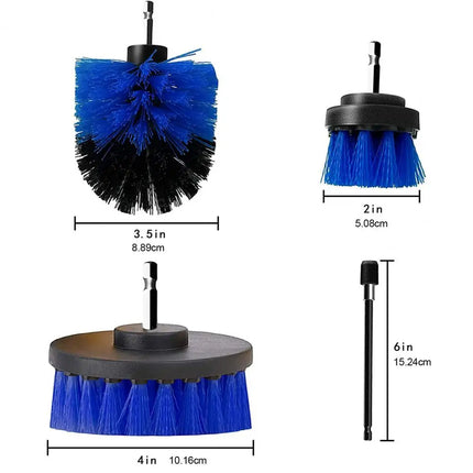 Ensemble de 4 brosses pour perceuse électrique avec rallonge