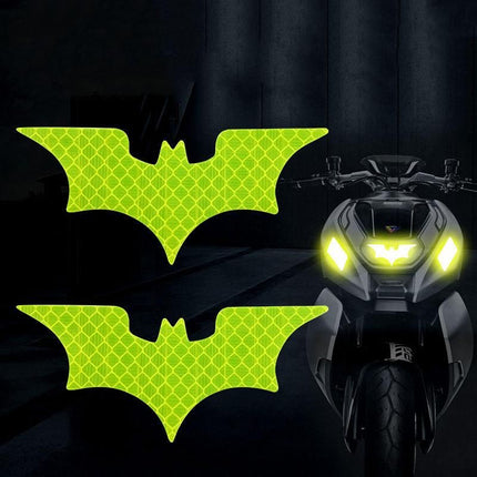 Bat Shape Reflective Safety Stickers for Vehicles & Helmets - Wnkrs