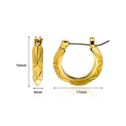 Gold Color Stainless Steel Hoop Earrings