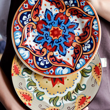 Underglaze Ceramic Tableware Bohemian Household Dishes - Wnkrs