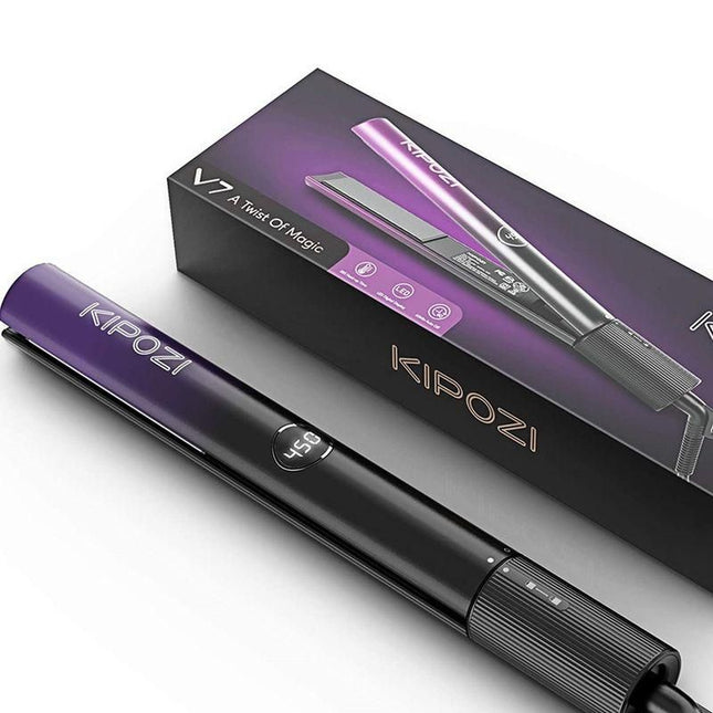 Luxury 2-in-1 Hair Straightener and Curling Iron with Nano Titanium Technology - Wnkrs