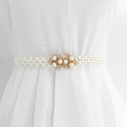 Women's Stylish Floral Belt with Pearls - Wnkrs