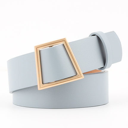 Fashion Women's Geometric Buckle Leather Belt - Wnkrs