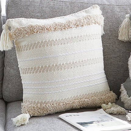 Nordic Moroccan tufted geometric tassel pillowcase - Wnkrs