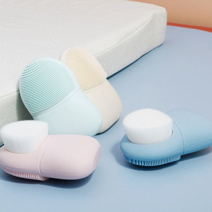 Multi-Purpose Silicone Facial Cleansing Brush – Compact, Dual-Headed, Eco-Friendly Face Brush for Deep Cleansing and Exfoliation - Wnkrs