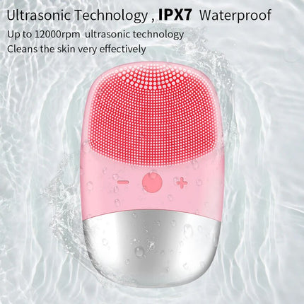 Ultrasonic Silicone Facial Cleansing Brush