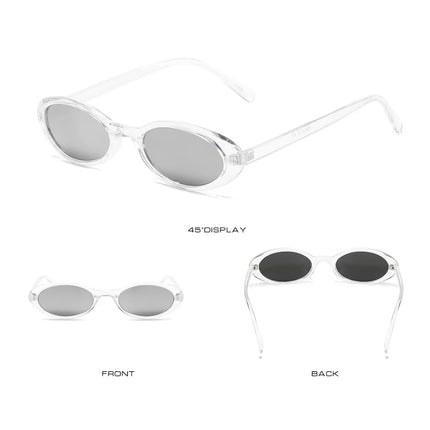 Vintage Oval Sunglasses UV400 Polycarbonate Lenses